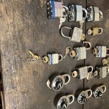 Lot Of 14 Vintage Locks Master,Globe Master, Etc. Most Have Keys/Combos - $29.95