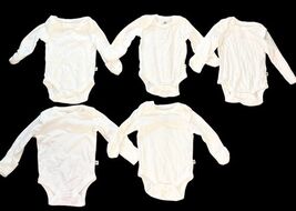 Newborn Baby Clothes Lot 18 Pc Bodysuits Sleepers Honest Gerber Unisex C image 2