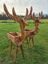 Handmade Wood 1 piece. Wood. Deer. Garden Decor. A gift for mom. dad. - £122.59 GBP