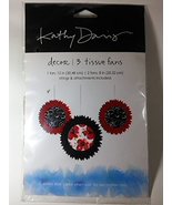 Decor 3 Mod Poppies Tissue Fans - £2.69 GBP