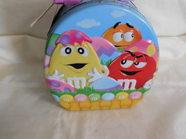 M Ms Easter Blue Lunch Box Tin Box 6 1/2 Inches Tall 2001 - $4.99