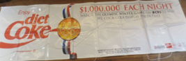 Diet Coke Olympic Winter Games Banner Large Ad Sign Unused  strings to hang 92 - $7.43