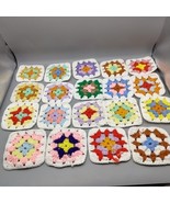 Granny Square LOT OF 19 pieces - Crochet Afghan, Scarf, Pillows, Bags an... - $289.34 MXN