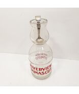 Vintage Riverview Damascus Portland OR Cream Top Milk Bottle w/ Spoon 10&quot; - €42,98 EUR