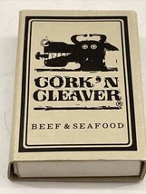 Vintage Matchbox Cover Cork’N Cleaver  Cut Fresh   Beef &amp; Booze  gmg no matches - £9.66 GBP