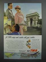 1954 TWA Airline Ad - Wings Work Wonders - £14.61 GBP
