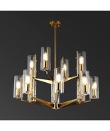 Safavieh Couture Lighting Collection Jennica Art Deco Glam Gold Glass Ch... - £704.31 GBP
