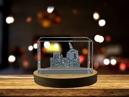 LED Base included | The Dog Chapel 3D Engraved Crystal Gift - $25.99 - $259.99