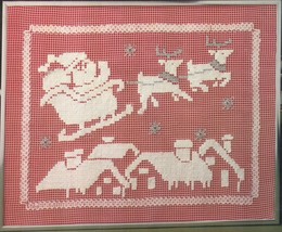 Vogart Crafts Christmas Picture Net Darning Kit Santa Picture 2943 16x20... - $12.82