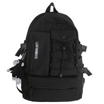 Trendy Male Female Drawstring Fashion Bag Boy Women Waterproof Unisex Backpack C - £40.86 GBP