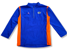 Jordan UF Florida Gators Football 1/4 Zip Pullover Jacket Blue Orange CU3683-480 - £40.04 GBP