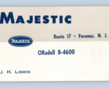 Majestic Industrial Fans and Air Conditioning Vtg Business Card Paramus ... - £6.94 GBP