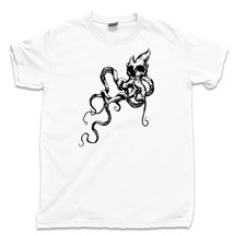 Kraken Skull T Shirt, Tiamat Pirate Sailor Diver Tattoo Unisex Cotton Tee Shirt - £11.15 GBP