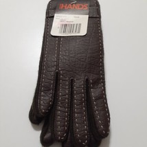 Wells Lamont Warm Hands Ladies Teens Small Medium Brown Gloves Topstitched - $10.36