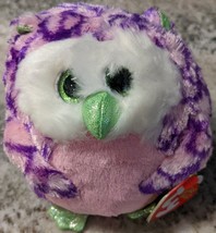 Ty Beanie Ballz Baby Ozzy the Owl Plush NEW w/ Tags - £7.80 GBP