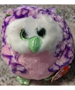 Ty Beanie Ballz Baby Ozzy the Owl Plush NEW w/ Tags - £7.80 GBP