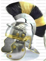 Medieval Collectible Roman Helmet With Plume Steel Helmet Greek Wearable Armor - £76.70 GBP