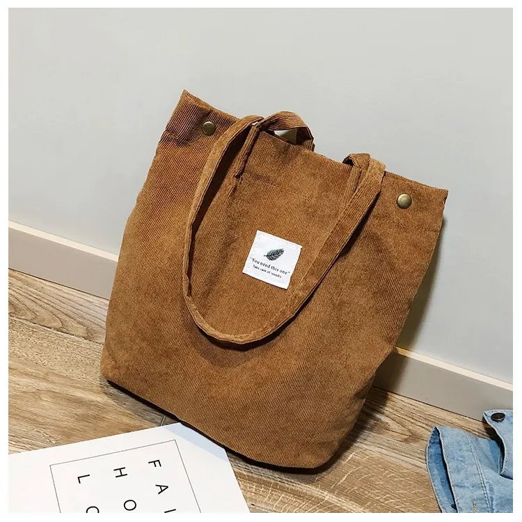 Corduroy Shoulder Women Bag brown A - £9.56 GBP