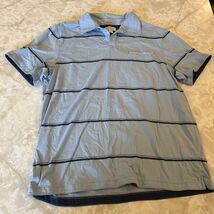 Banana Republic Shirt Men's XL Blue White Striped Pima Cotton Short Slee... - $11.04