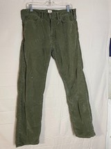 Levi Strauss Dockers 34 x 30 Army Green Corduroy Straight Fit Mens Pants - $14.52