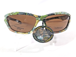 Rivers Edge Camo Sunglasses Fall Transition Green Tan CB Outdoor UV Prot... - $17.73