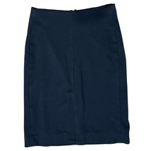 MM LaFleur Navy Blue Greenpoint Center Back Zip Pencil Skirt Front Slit ... - $49.39 CAD