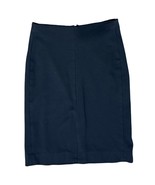 MM LaFleur Navy Blue Greenpoint Center Back Zip Pencil Skirt Front Slit ... - $49.58 CAD