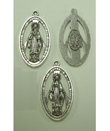 3 Miraculous Medals 1830 The Blessed Virgin Mary Large size 1 7/16&quot; 36mm... - £1.51 GBP