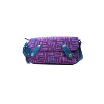 New Kipling Bag Purple Nylon Shoulder Bag Key Print Helene *Excellent* - £47.16 GBP