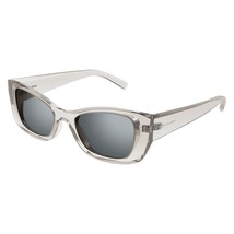 SAINT LAURENT SL593 003 Beige/Silver Mirrored 52-20-145 Sunglasses New Authentic - £184.48 GBP