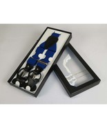 ELEGANT Suspenders Clip on and Button Option for Slacks or Pants Royal Blue - £19.65 GBP