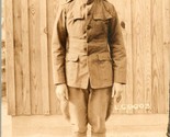 RPPC Portrait of WWI Soldier in Uniform UNP Postcard - $7.53