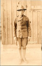 RPPC Portrait of WWI Soldier in Uniform UNP Postcard - £5.99 GBP