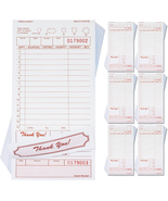 (1500-Pack) 2 Part Tan and White Carbonless Guest Checks w/ Bottom Guest... - $94.64