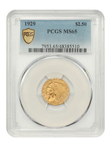 1929 $2.50 PCGS MS65 - $7,129.50