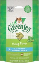 Greenies Feline Natural Dental Treats Catnip Flavor - 2.1 oz - £8.34 GBP