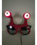Halloween Look Anywhere Red Alien Light up Eyes Glasses Frame Costume Party - $34.17 CAD