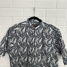 Ariat Button Up Shirt Mens Medium All Over Print Hawaiian Floral Short Sleeve - £25.64 GBP