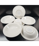 6 Mount Clemens Pottery White Vegetable Bowls Set Vintage Serving Dish R... - $2,219.36 MXN