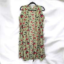 LuLaRoe Womans Duster Vest Sleeveless Small Strawberry with Green Leaves... - £15.89 GBP