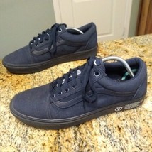 RARE VANS W Print Old Skool Blue Canvas Sneakers Midnight Navy 12 Skateb... - $118.80