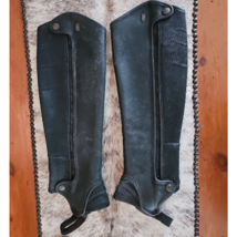 Tredstep Deluxe Half Chaps Size 13 17 Black USED image 4