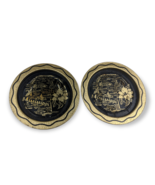 Decorative Mississippi Metal Ashtray Dish - 2 Pieces - 3.5 in Round - £13.52 GBP