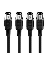 10-Foot Midi Cable, 2-Pack, 5-Pin Male To Male Midi Cable For, In Black. - £28.51 GBP