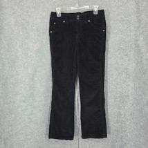 VTG Gloria Vanderbilt Pants Women 8 Petite Black Straight Leg Corduroy S... - $14.80