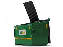 Refuse Trash Bin &quot;Waste Management&quot; Green Version D 1/34 Diecast Model b... - $27.00