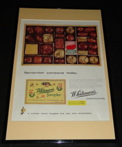 1955 Whitman&#39;s Chocolates Framed 11x17 ORIGINAL Advertising Display  - £46.96 GBP