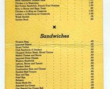 Nut Club Table Top Menu Greenwich Village New York City 1930&#39;s Thumbits  - $49.65