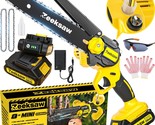 8-Inch Hand-Held Cordless Electric Chain Saw With Oiler, Tool-Free Chain - $168.99