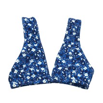 Aerie Bikini Top Scoop V Neck Floral Blue White XXS - £3.92 GBP